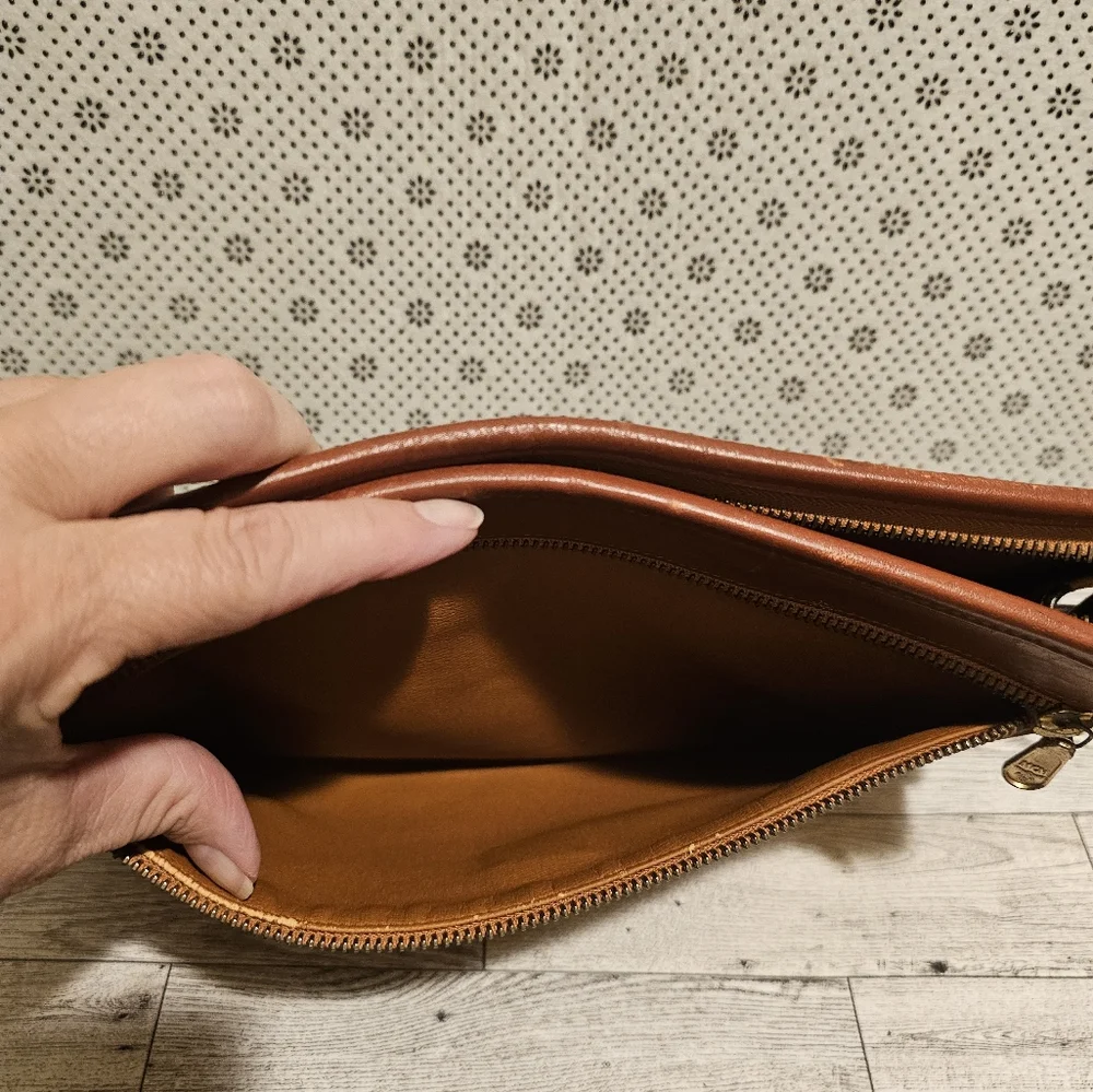 MCM Brown Leather Clutch Bag - Picture 9 of 15